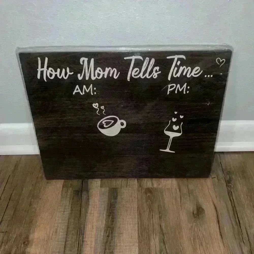 NEW! Funny Wooden Holder for Mother’s! Mugs&Glasses Not Included,Assembly Needed - Picture 4 of 9